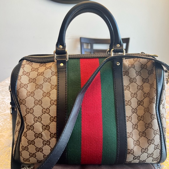 … Vintage Web Original … Canvas Boston Bag - Picture 7 of 11